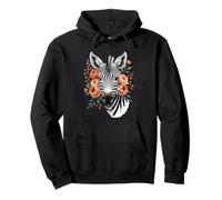 Portrait de Zèbre Floral Sweat à Capuche
