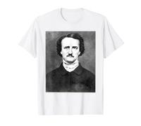 Portrait d'Edgar Allan Poe T-Shirt Graphique avec Valeur, Homme, Blanc, S