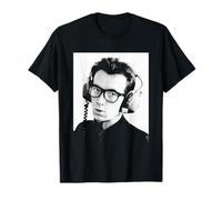 Portrait d'Elvis Costello en Train de Regarder The Detectives Era 1977 T-Shirt