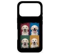 Portrait d'expressions Pop Art d'un Chiot Golden Retriever Coque pour iPhone 17 Pro