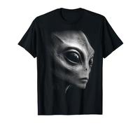 Portrait d'extraterrestre Gris Gros Plan UAP Sci FI Space Art T-Shirt
