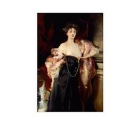 Portrait d'Helen Vincent, Viscomtesse d'Abernon par John Singer Sargent Poster mural sur toile Décoration de chambre à coucher, bureau, cuisine, cadeau sans cadre 16