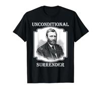Portrait d'histoire générale de la Guerre Civile de la Capitulation inconditionnelle T-Shirt Graphique avec Valeur, Homme, Noir, S