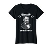Portrait d'histoire générale de la Guerre Civile de la Capitulation inconditionnelle T-Shirt Graphique avec Valeur, Femme, Noir, M