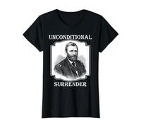 Portrait d'histoire générale de la Guerre Civile de la Capitulation inconditionnelle T-Shirt Graphique avec Valeur, Femme, Noir, L