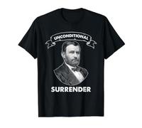 Portrait d'histoire générale de la Guerre Civile de la Capitulation inconditionnelle T-Shirt Graphique avec Valeur, Homme, Noir, M