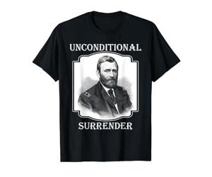 Portrait d'histoire générale de la Guerre Civile de la Capitulation inconditionnelle T-Shirt Graphique avec Valeur, Homme, Noir, S