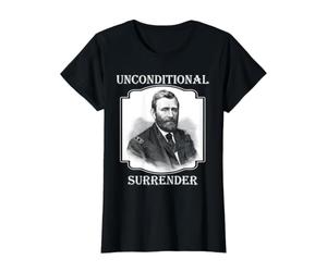 Portrait d'histoire générale de la Guerre Civile de la Capitulation inconditionnelle T-Shirt Graphique avec Valeur, Femme, Noir, L