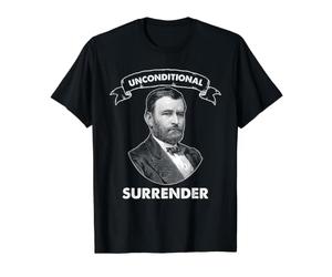 Portrait d'histoire générale de la Guerre Civile de la Capitulation inconditionnelle T-Shirt Graphique avec Valeur, Homme, Noir, M