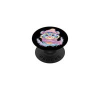 Portrait d'hiver bébé Tigre Chat Sauvage coloré PopSockets PopGrip Adhésif