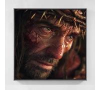 Portrait Diamond Painting Adulte, 5D Diamond Painting Homme Peinture Diamant Adulte Enfant Bricolage Cristal Strass Point de Croix Broderie Diamant Kit Complet Pour Décoration Murale 35x35cm uk4-16w