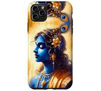 Portrait Divin du Sri Krishna, Aquarelle Art Hindou sacré Coque pour iPhone 11 Pro Max