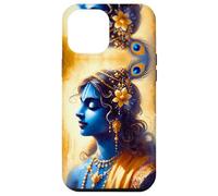 Portrait Divin du Sri Krishna, Aquarelle Art Hindou sacré Coque pour iPhone 12 Pro Max