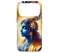 Portrait Divin du Sri Krishna, Aquarelle Art Hindou sacré Coque pour iPhone 17 Pro