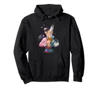 Portrait divisé de style anime Disney Mulan Sweat à Capuche, Unisexe pour adultes, Noir, L
