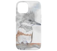 Portrait d'oiseau Aquarelle Kingfisher Coque pour iPhone 14