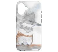 Portrait d'oiseau Aquarelle Kingfisher Coque pour iPhone 16