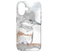 Portrait d'oiseau Aquarelle Kingfisher Coque pour iPhone 17