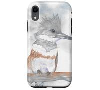 Portrait d'oiseau Aquarelle Kingfisher Coque pour iPhone XR