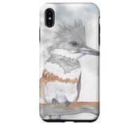Portrait d'oiseau Aquarelle Kingfisher Coque pour iPhone XS Max