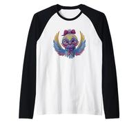 Portrait d'oiseau Poussin Mignon Personnage fantaisiste bébé Graphique Manche Raglan