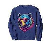 Portrait d'ours drôle avec Lunettes de Soleil Sweatshirt
