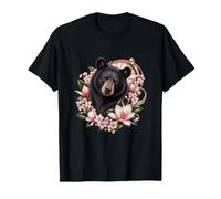 Portrait d'ours Parmi Les Fleurs de Magnolia T-Shirt