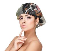 Portrait drôle de race de chien bouvier bernois,Bonnet de nuit en satin pour adulte - Bonnet de nuit élastique pour femme, couvre-cheveux de nuit