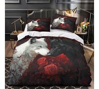 Portrait du cheval blanc Parure de Lit Imprimé en 3D Ultra Douce Respirante Léger Housse de Couette résistante Fermeture Éclair Hypoallergique for Enfants Garçons Filles Super king（260x220cm）