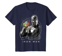 Portrait du gantelet Iron Man Infinity de Marvel Avengers T-Shirt, Enfant, Bleu Marine, 8 Ans