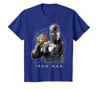 Portrait du gantelet Iron Man Infinity de Marvel Avengers T-Shirt, Enfant, Bleu Royal, 8 Ans