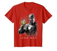 Portrait du gantelet Iron Man Infinity de Marvel Avengers T-Shirt, Enfant, Rouge, 8 Ans