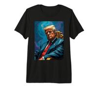 Portrait du Mouvement Artistique Post-impressionnisme Donald Trump T-Shirt Haut de Gamme