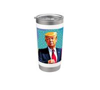 Portrait du mouvement pop art Donald Trump Gobelet isotherme en acier inoxydable double paroi