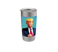 Portrait du mouvement pop art Donald Trump Gobelet isotherme en acier inoxydable double paroi