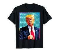 Portrait du Mouvement Pop Art Donald Trump T-Shirt Graphique avec Valeur