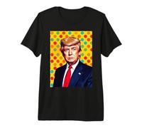 Portrait du Mouvement Pop Art Donald Trump T-Shirt Haut de Gamme