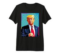 Portrait du Mouvement Pop Art Donald Trump T-Shirt Haut de Gamme