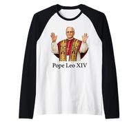 Portrait du pape LéoXIV, élection papale 2025 Manche Raglan