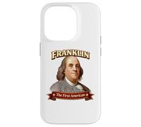 Portrait du père fondateur américain Benjamin Franklin Coque pour iPhone 14 Pro