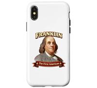 Portrait du père fondateur américain Benjamin Franklin Coque pour iPhone X/XS