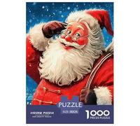 Portrait du Père Noël Puzzle 1000 Piezas Para Adultos, Juego Desafiante, Antiestrés, Fomenta Colaboración, Decoración Familiar 38x26cm/1000pcs