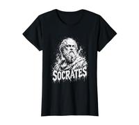 Portrait du Philosophe Grec Ancien Socrate T-Shirt Graphique avec Valeur