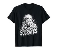 Portrait du Philosophe Grec Ancien Socrate T-Shirt Graphique avec Valeur