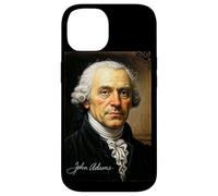 Portrait du président John Adams avec Signature Coque pour iPhone 14