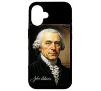 Portrait du président John Adams avec Signature Coque pour iPhone 16