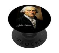 Portrait du président John Adams avec Signature PopSockets PopGrip Adhésif
