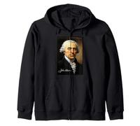 Portrait du président John Adams avec Signature Sweat à Capuche