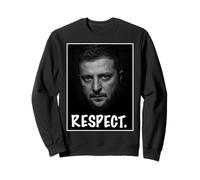 Portrait du Président Zelensky Respect Soutien Ukraine Liberté Sweatshirt