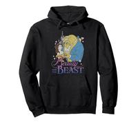 Portrait du titre de La Belle et la Bête de Disney La Belle et la Bête Sweat à Capuche, Unisexe pour adultes, Noir, S